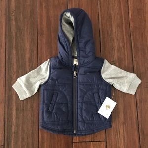Tucker + Tate zip up jacket. Size 3 Month. Navy